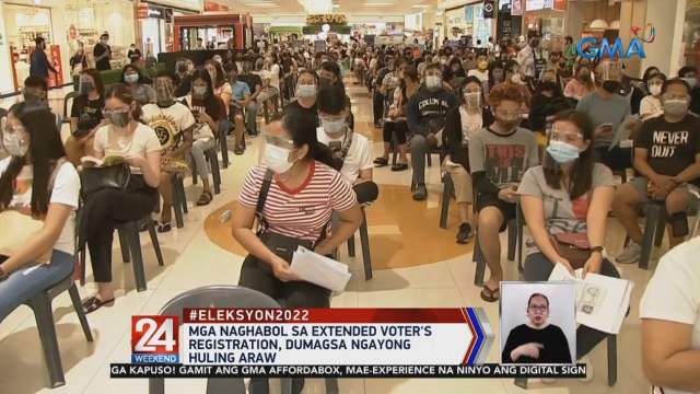 Mga naghabol sa extended voter's registration, dumagsa ngayong huling araw | 24 Oras Weekend