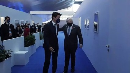 Boris Johnson meets Justin Trudeau at G20 summit in Rome