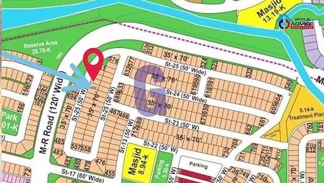 Sector G Bahria Town Phase 8 Rawalpindi || 10 Marla Plot for Sale || Advice Associates