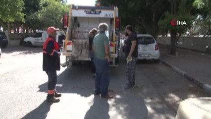 Battaniyeye sarıp gömdüğü köpeğini çöp kamyonunda görünce ortalık karıştı