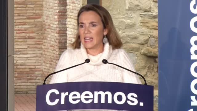 Cuca Gamarra asegura que los PGE impulsados por Sánchez son papel mojado