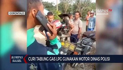 Curi Tabung Gas LPG Gunakan Motor Dinas Polisi