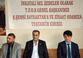 Selden zarar gören İnkaya köyü sakinlerine biner lira yardım dağıtıldı