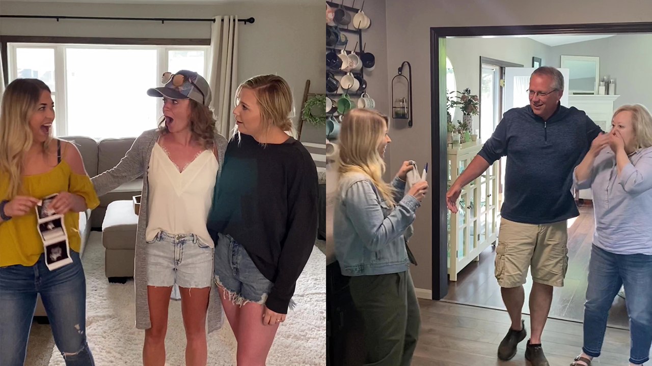 'Wisconsin couple surprises friends & family with pregnancy announcement *EPIC REACTIONS*'