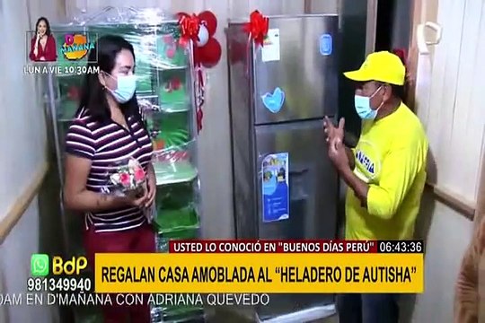 Heladero de Autisha: Germán Ludeña recibió donación de casa prefabricada, muebles y electrodomésticos