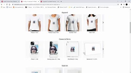 Gareth Thomas Reporting: Selling my merchandise on Redbubble