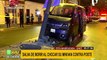Mujer se duerme y estrella minivan contra poste en Lince