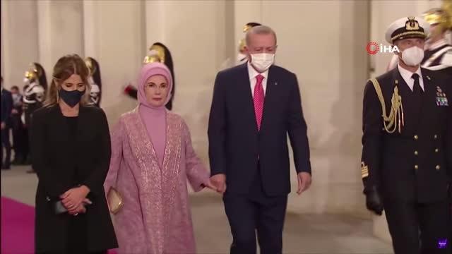 Son dakika haberleri: Cumhurbaşkanı Erdoğan, İtalya'da G20 liderleri onuruna verilen akşam yemeğine katıldı