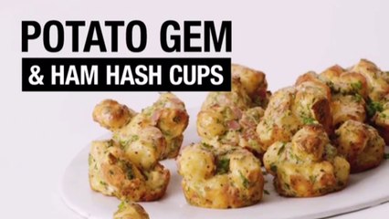 Potato gem and ham hash cups we love food