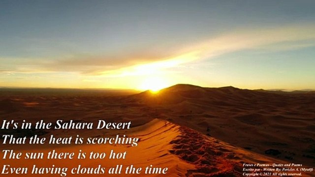 This is the Sahara desert, a magical and very special place! [Poetry] [Remake] [Quotes and Poems]
