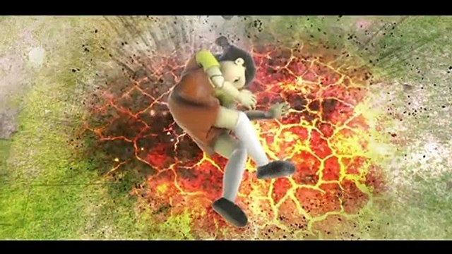 Eren founding titan in life action and the anime characters playing Squid Game