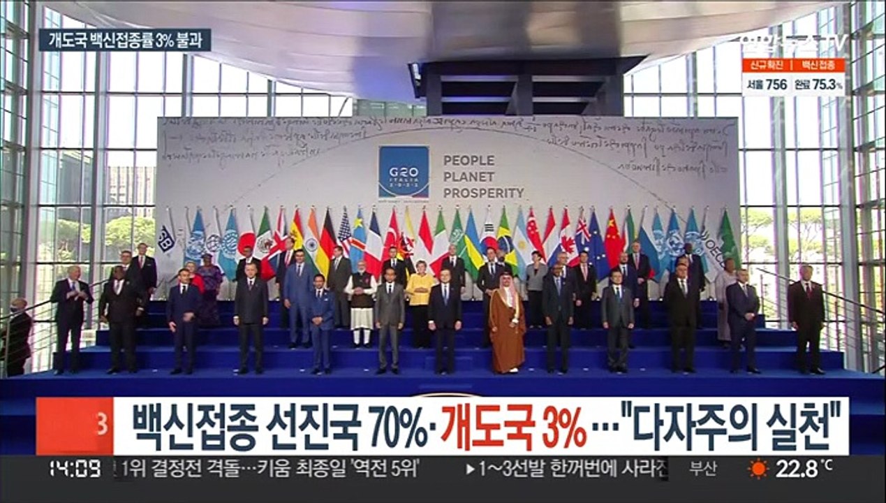 백신 접종률 선진국 70%, 개도국 3%…다자주의 실천해야