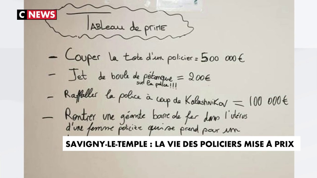 Savigny-Le-Temple : la vie des policiers mise à prix