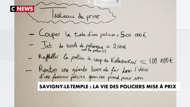 Savigny-Le-Temple : la vie des policiers mise à prix