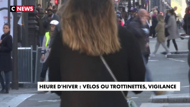 Heure d'hiver : vélos ou trottinettes, vigilance