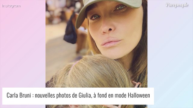 Carla Bruni monstrueuse : nouvelles photos avec sa fille Giulia, déjà prête pour Halloween !