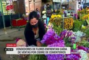 Comerciantes de flores en crisis por caída de ventas ante anunciado cierre de cementerios