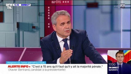 Xavier Bertrand propose "la mise en place d'une prime au travail"