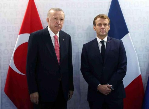 Cumhurbaşkanı Erdoğan, Fransa Cumhurbaşkanı Macron ile görüştü