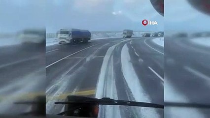 Kara kış sonunda geldi: Yollar buz pistine döndü