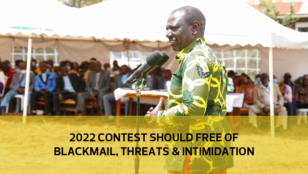 2022 contest should be free of blackmail, threats and intimidation