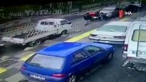 Başkent'te iki motokuryenin kavgası güvenlik kamerasına yansıdı