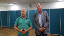 Alan Jenkins (Landport Community Centre Manager) and Jon Muller (Chair of Trustees, Enable Ability) at Landport Community Centre