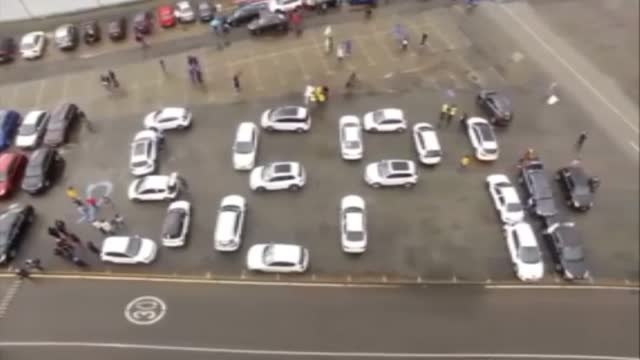 Mil vehículos participan en una caravana de protesta de los trabajadores de Alcoa en Lugo