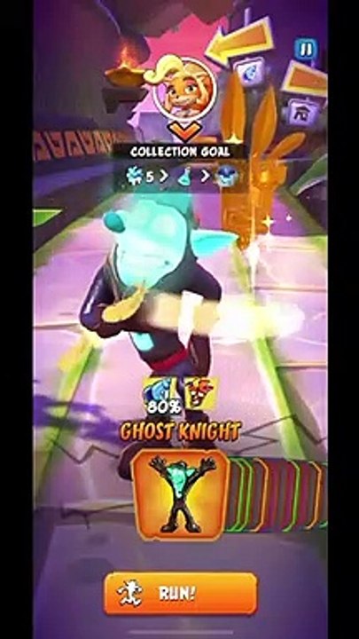 Ghost Knight Crash Bandicoot Skin Gameplay - Crash Bandicoot: On The Run!