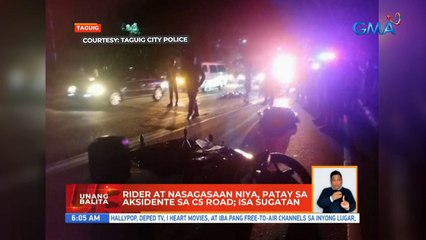 Rider at nasagasaan niya, patay sa aksidente sa C5 road; isa sugatan | UB