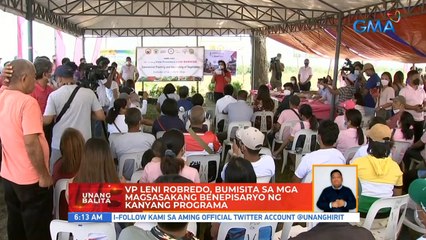 VP Leni Robredo, bumisita sa mga magsasakang benepisaryo ng kanyang programa | UB