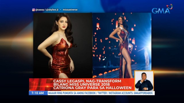 Cassy Legaspi, nag-transform bilang Miss Universe 2018 Catriona Gray para sa halloween | UB