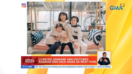 LJ Reyes, shinare ang pictures kasama ang mga anak sa New York | UB