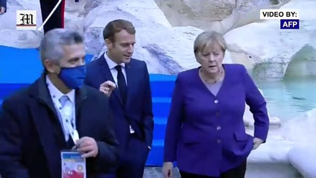 G20 leaders visit Rome's Trevi Fountain on second day of summit