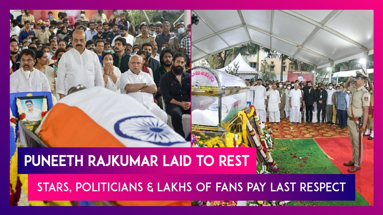 Puneeth Rajkumar Laid To Rest; Stars, Politicians, And Lakhs Of Fans Pay Last Respect
