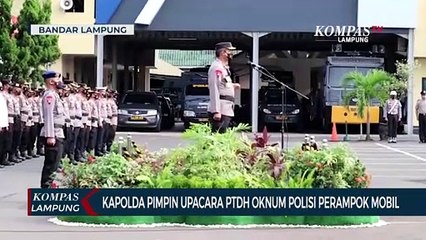 Kapolda Pimpin Upacara PTDH Oknum Polisi Perampok Mobil