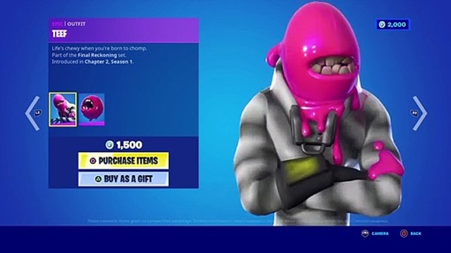 TEEF “OUTFIT” (EPIC) 1500 V BUCKS - FORTNITE CHAPTER 2 SEASON 1