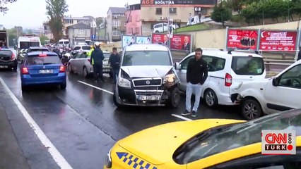 Şişli'de 7 araç birbirine girdi