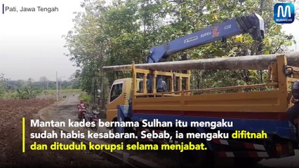 Cabuti Tiang Lampu Jalan Ini Alasan Mantan Kades Guwo di Pati