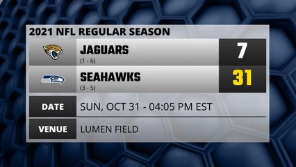 Jaguars @ Seahawks Game Recap for SUN, OCT 31 - 04:05 PM EST