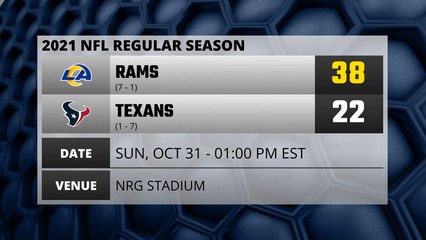 Rams @ Texans Game Recap for SUN, OCT 31 - 01:00 PM EST