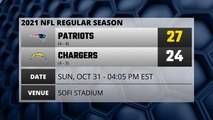 Patriots @ Chargers Game Recap for SUN, OCT 31 - 04:05 PM EST