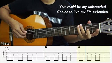 UNINTENDED - MUSE - Fingerstyle Guitar Tutorial TAB   Chords  Lyrics