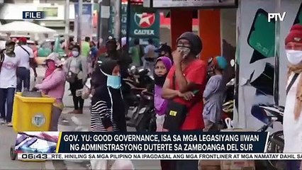 Duterte legacy: Gov. Yu: Good governance, isa sa mga legasiyang iiwan ng administrasyong Duterte sa Zamboanga del Sur
