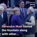 PM Modi Visits Trevi Fountain At Rome On The Sidelines Of The G20 Summit