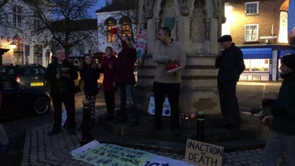 Campaigners in Horncastle at ‘Deep Water Rising’ protest