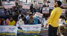 BSTC candidates Protest- अनशन पर बैठे एक और अभ्यर्थी की बिगड़ी तबीयत