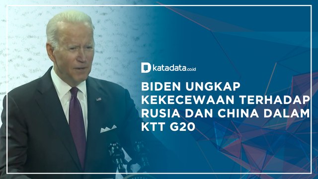 Biden Ungkap Kekecewaan Terhadap Cina dan Rusia di KTT G20 | Katadata Indonesia