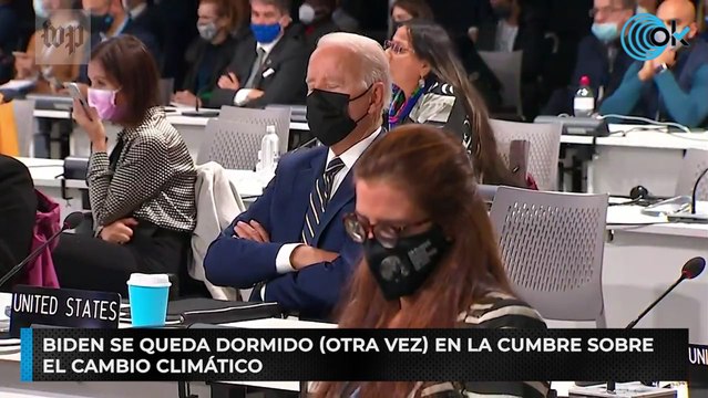 Biden se queda dormido (otra vez) en la cumbre sobre el cambio climático
