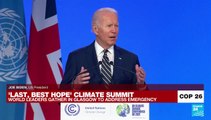 US President Biden says Glascow must kick off a decade of ambition